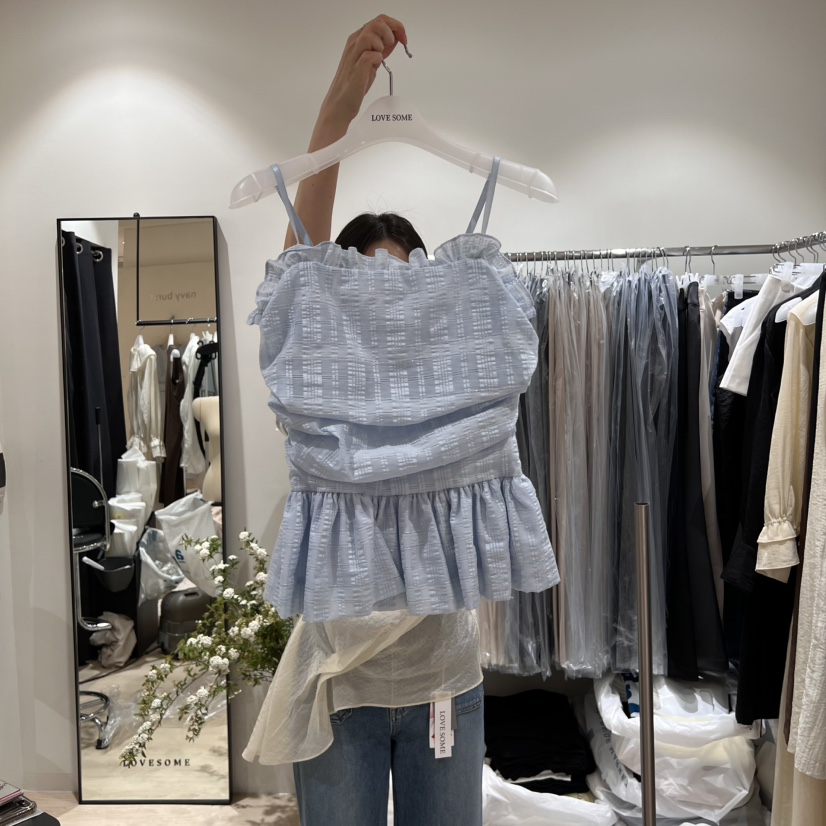 LOVE SOME東大門實拍女裝新品推薦真品休閑職業熱賣吊帶背心LOVE SOME吊帶/背心圖色2