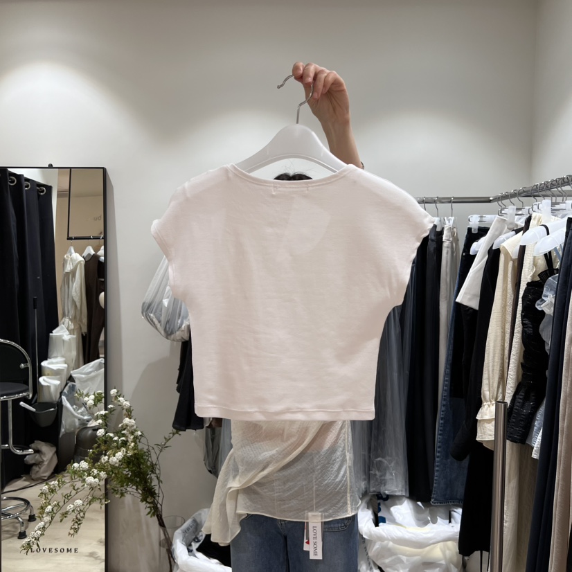 LOVE SOME東大門直郵女士新品真品休閑職業熱賣時尚T恤短款LOVE SOMET恤