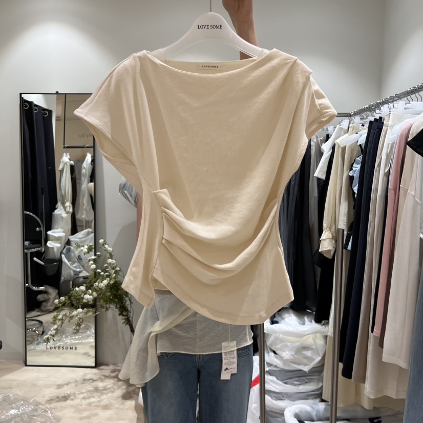 LOVE SOME東大門直郵女士新品人氣時尚25春夏熱賣真品職業T恤LOVE SOMET恤圖色2