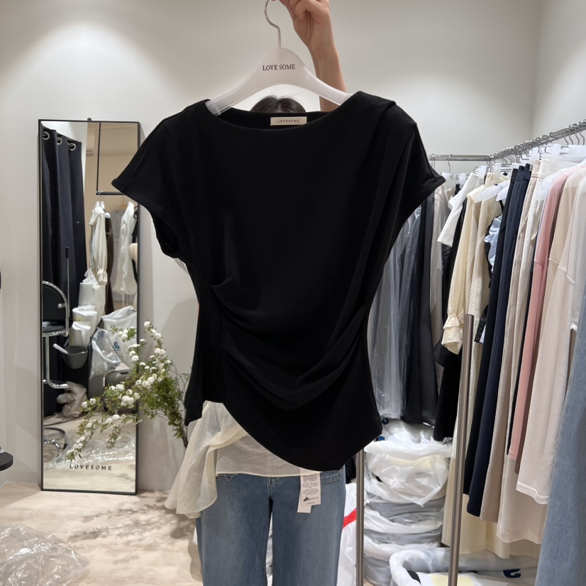 LOVE SOME東大門直郵女士新品人氣時尚25春夏熱賣真品職業T恤LOVE SOMET恤圖色3