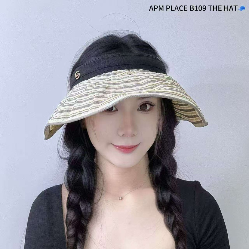 THE HAT-P東大門直郵女士新款25春夏熱賣職業時尚帽子條紋THE HAT帽子