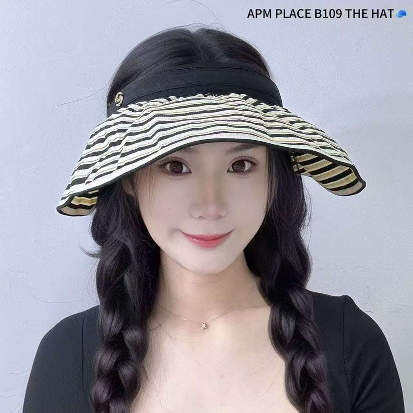 THE HAT-P東大門直郵女士新款25春夏熱賣職業時尚帽子條紋THE HAT帽子圖色2
