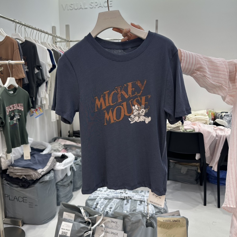 VISUAL SPACE東大門直郵女裝新品職業時尚推薦25春夏休閑T恤VISUAL SPACET恤圖色2