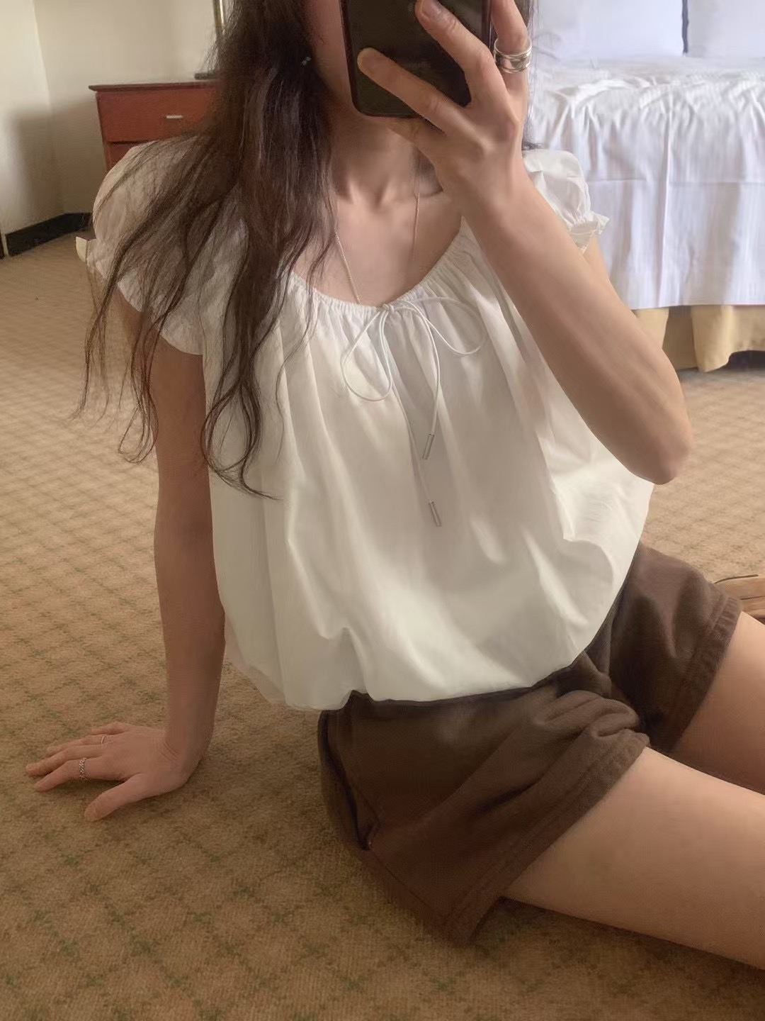 FLAMINGO韓國代購女士新款熱賣人氣休閑真品推薦襯衫蕾絲衫FLAMINGO襯衫/蕾絲衫