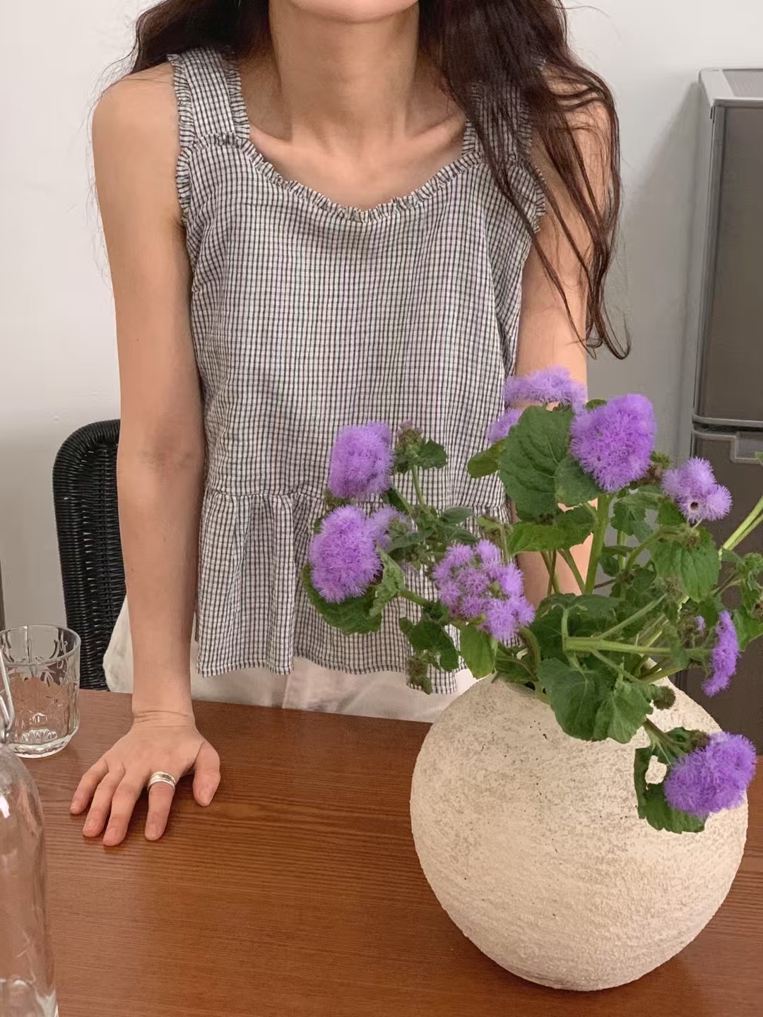 FLAMINGO東大門實拍女士新款休閑25春夏時尚熱賣襯衫蕾絲衫FLAMINGO襯衫/蕾絲衫