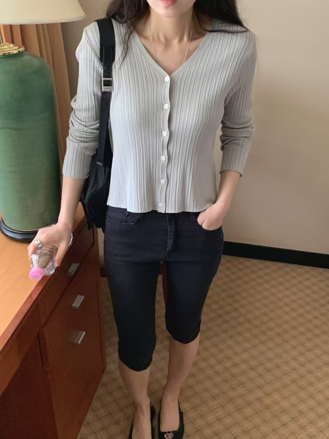 FLAMINGO韓國代購女裝新品25春夏人氣休閑時尚推薦職業針織衫FLAMINGO針織衫