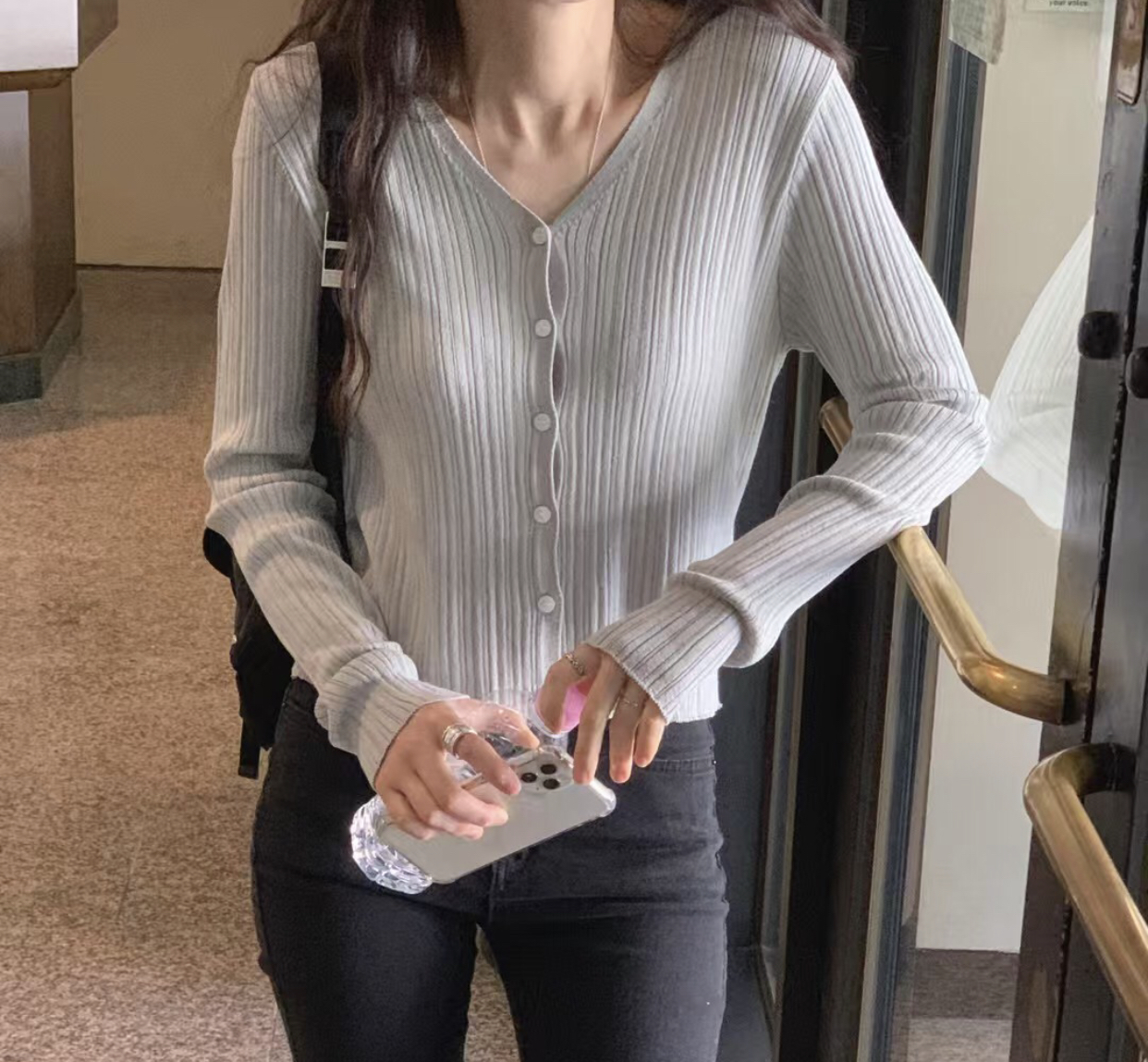 FLAMINGO韓國代購女裝新品25春夏人氣休閑時尚推薦職業針織衫FLAMINGO針織衫圖色3