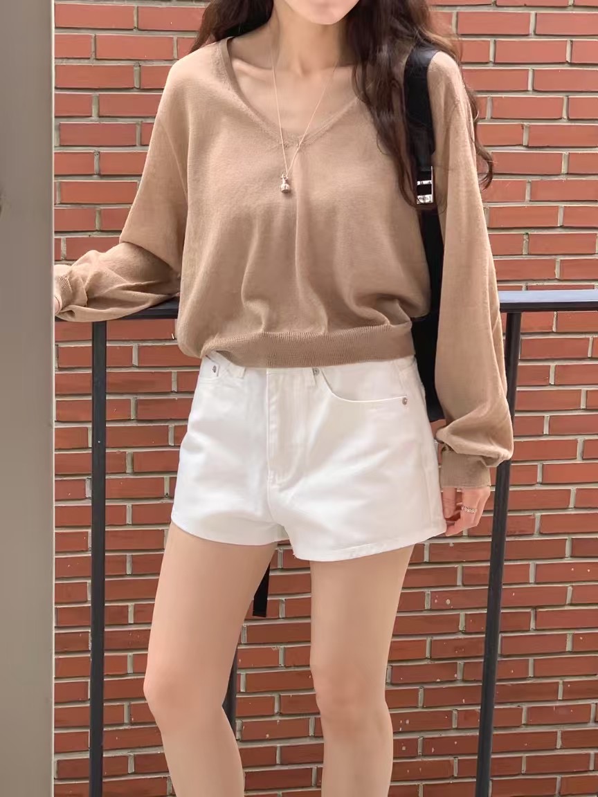 FLAMINGO韓國代購女裝新品熱賣休閑推薦25春夏人氣針織衫亞麻FLAMINGO針織衫