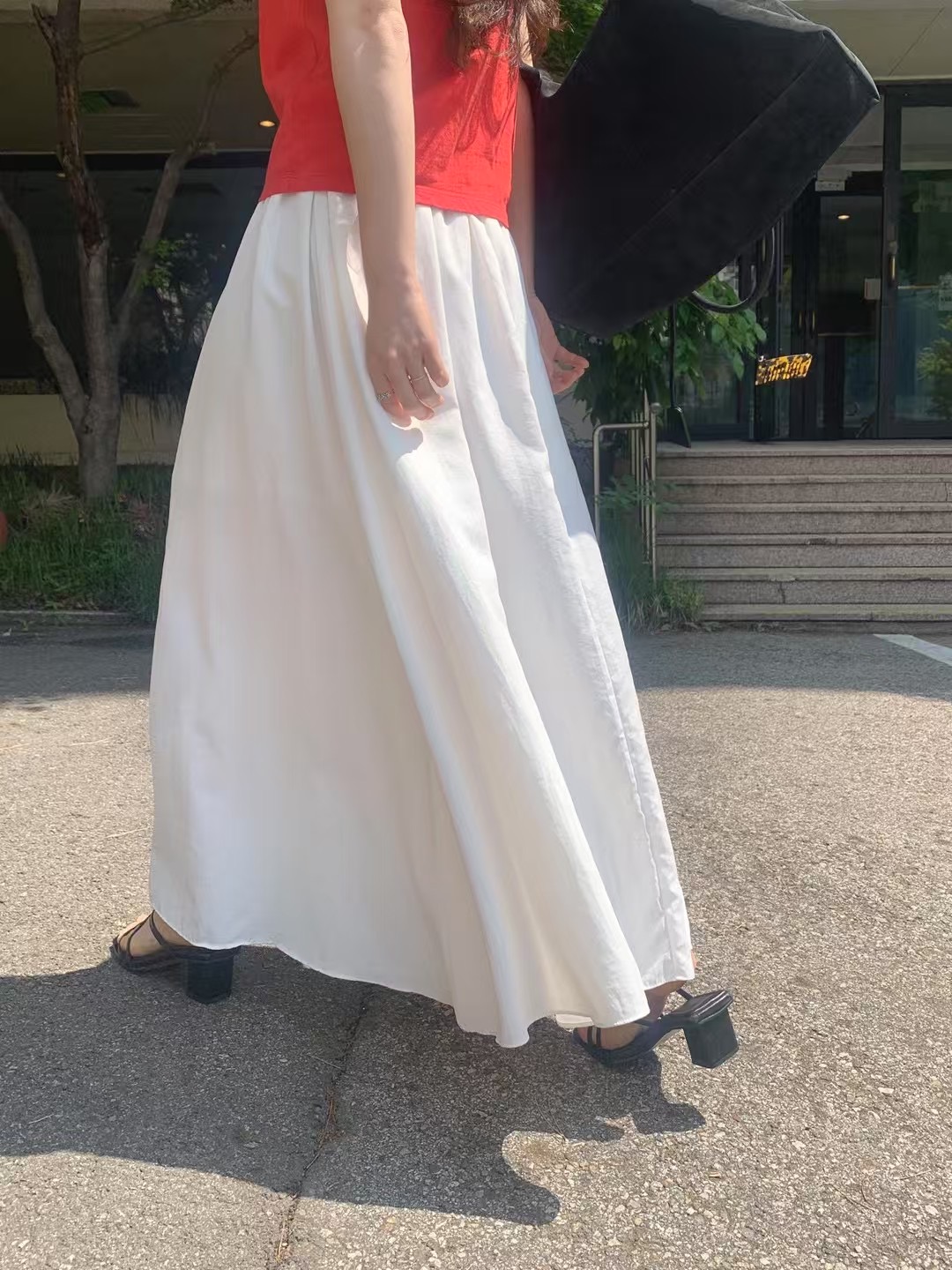 FLAMINGO東大門實拍女裝新款25春夏休閑推薦職業真品時尚長裙FLAMINGO長裙