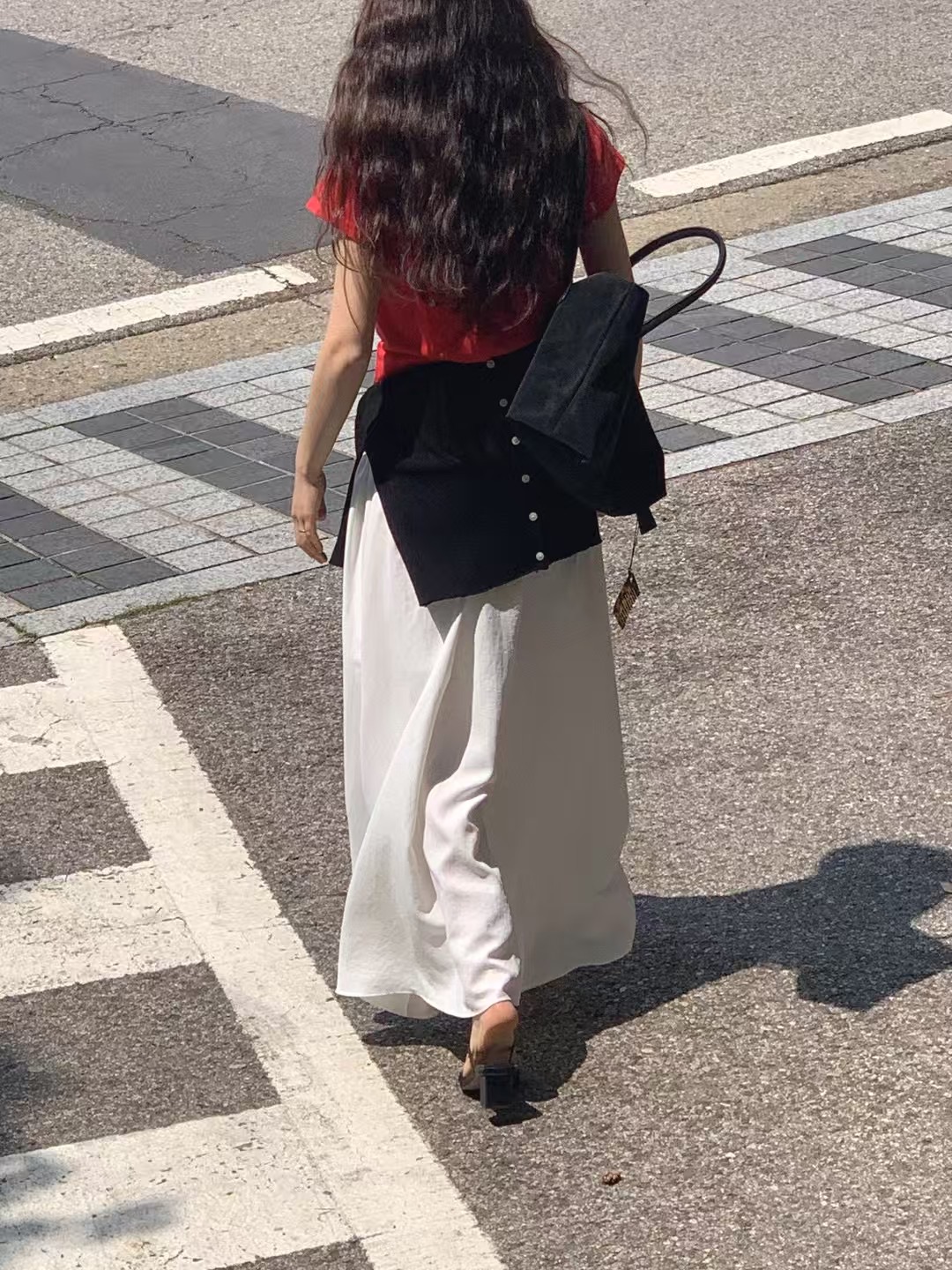 FLAMINGO東大門實拍女裝新款25春夏休閑推薦職業真品時尚長裙FLAMINGO長裙