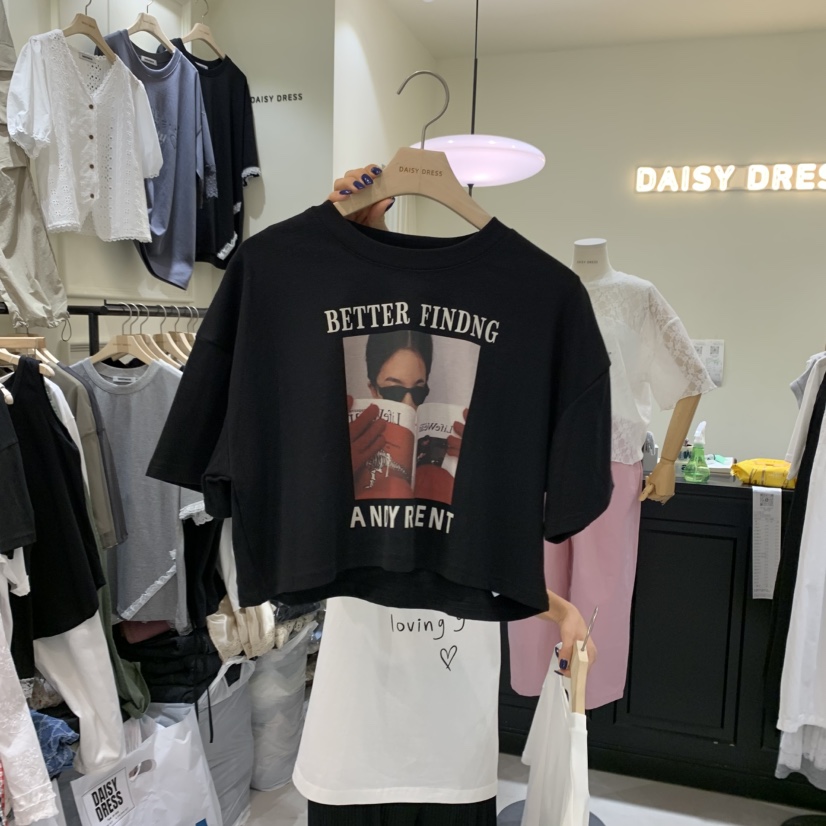 DAISY DRESS東大門㊣直郵女士新品職業熱賣推薦休閑時尚T恤DAISY DRESST恤圖色2