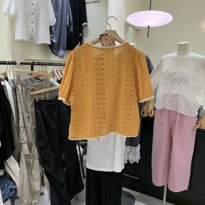 DAISY DRESS東大門㊣實拍女裝新品休閑人氣25春夏襯衫蕾絲衫DAISY DRESS襯衫/蕾絲衫