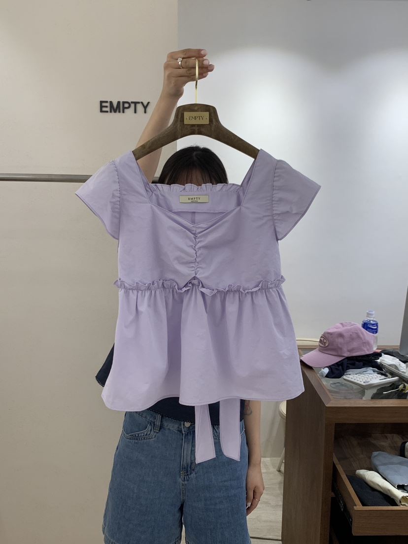 EMPTY直郵韓國代購女裝新品熱賣職業人氣真品推薦襯衫蕾絲衫EMPTY襯衫/蕾絲衫