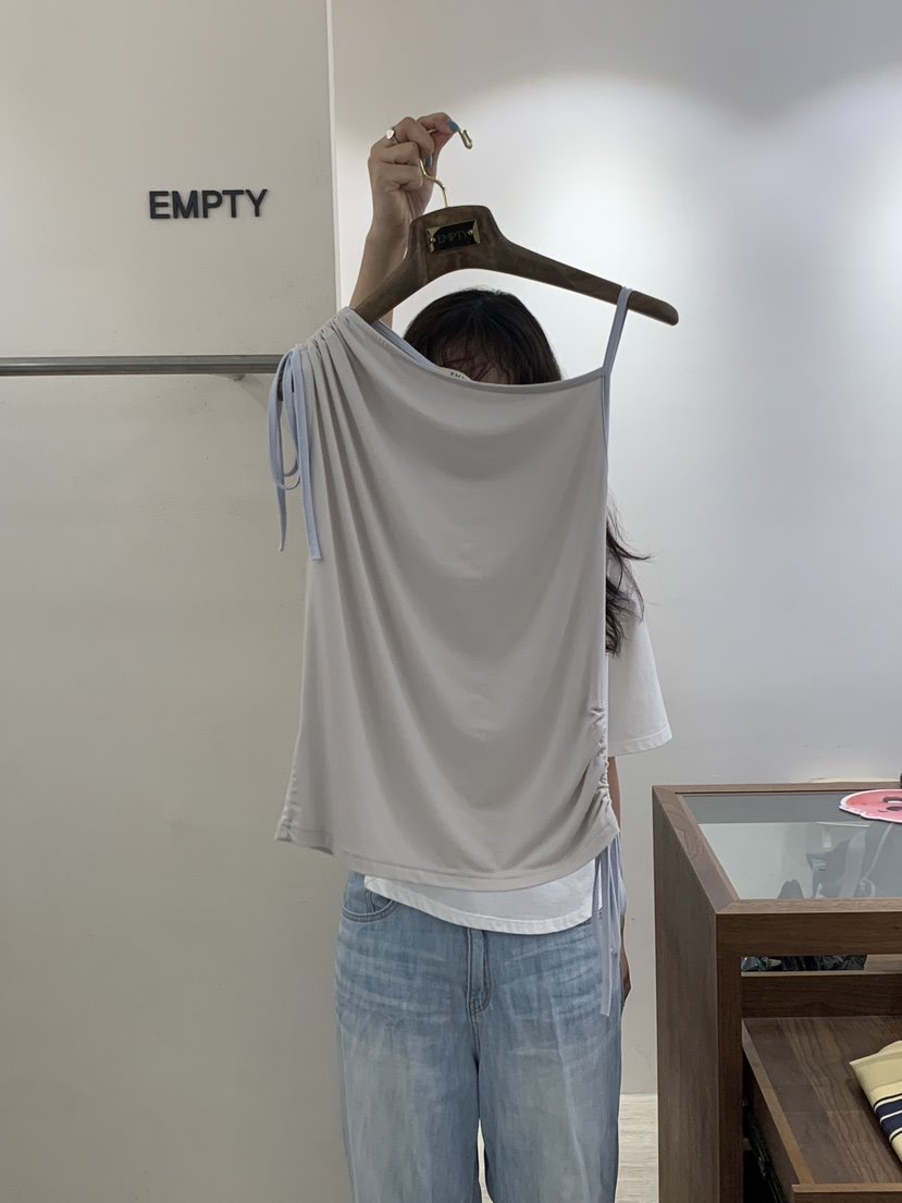 EMPTY韓國直郵女裝新品時尚休閑人氣24春夏真品推薦吊帶背心EMPTY吊帶/背心