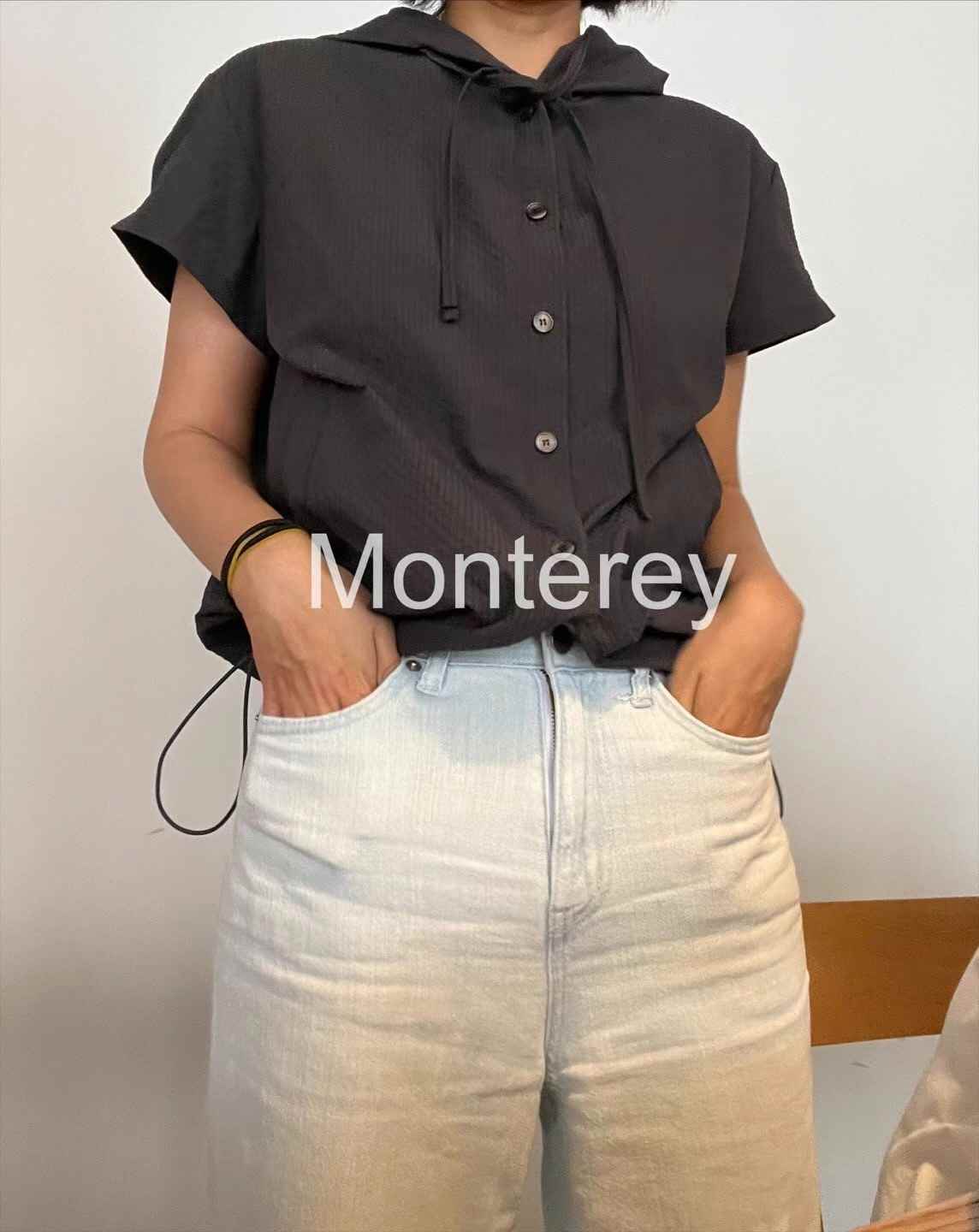 MONTEREY韓國直郵東大門實拍女裝新款真品24春夏襯衫蕾絲衫MONTEREY襯衫/蕾絲衫