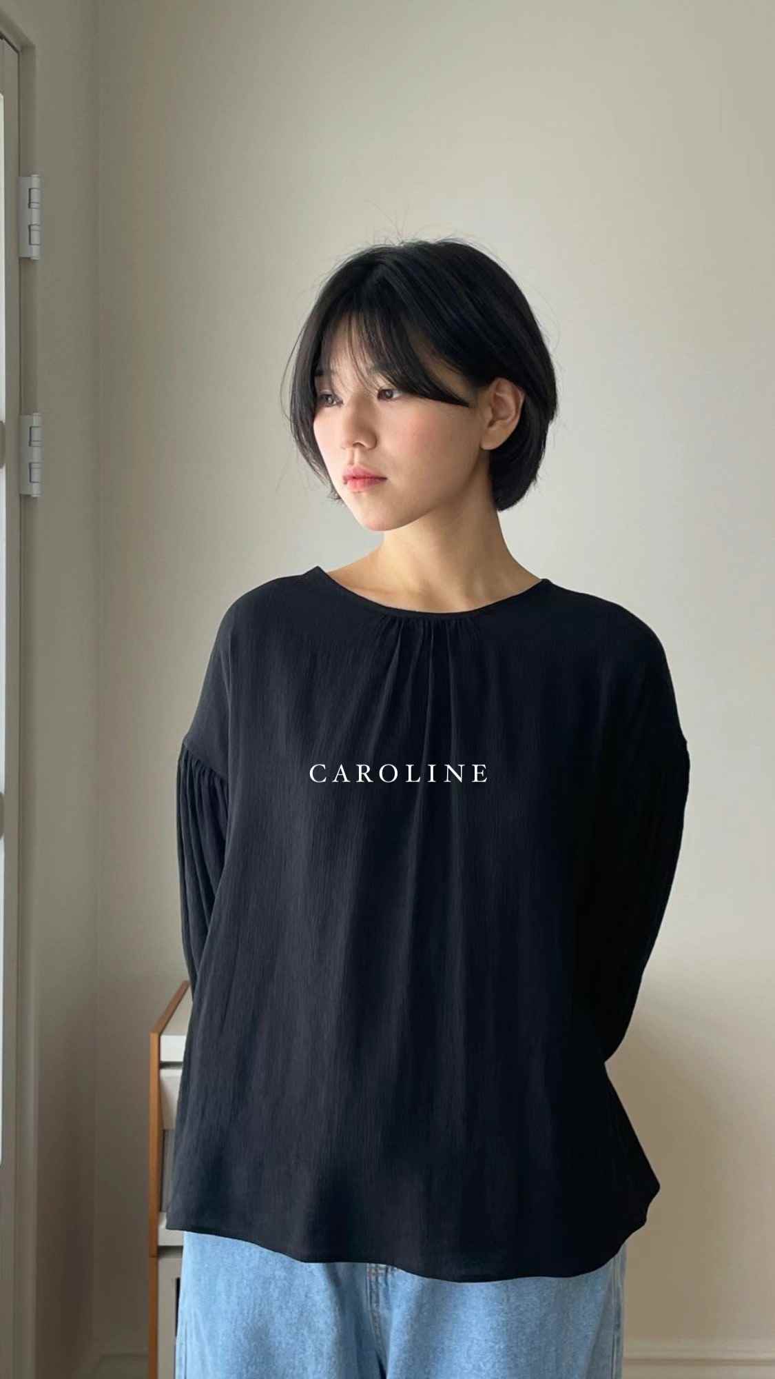 CAROLINE韓國直郵東大門實拍女裝新品熱賣職業休閑襯衫蕾絲衫CARO_LINE襯衫/蕾絲衫