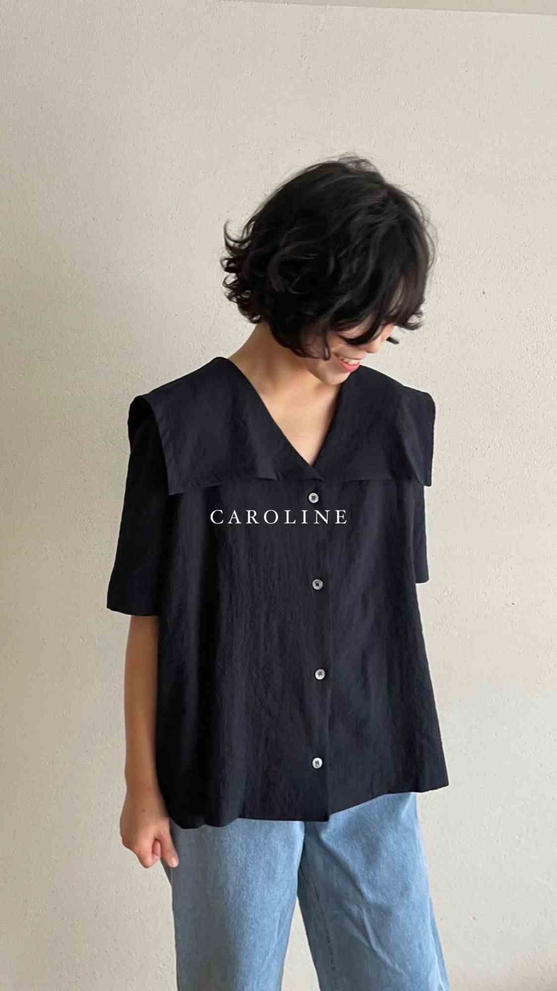 CAROLINE直郵韓國代購女裝新品人氣真品熱賣休閑襯衫蕾絲衫CARO_LINE襯衫/蕾絲衫