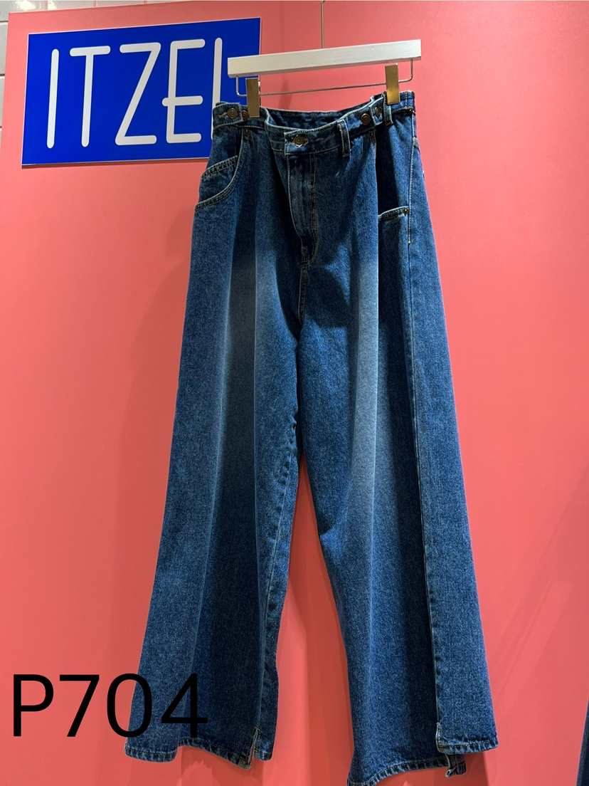 ITZEL直郵韓國代購女裝新款24春夏熱賣真品時尚休閑牛仔褲ITZEL牛仔褲