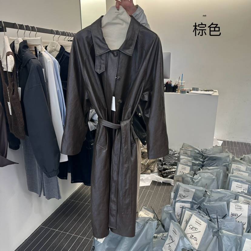 FIND-P韓國直郵女裝新款時尚休閑真品24秋冬熱賣皮衣皮革FIND-P皮衣