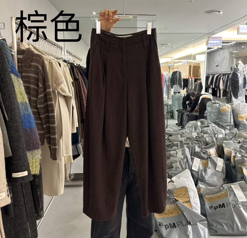 MAISONSTAFF/LE SMOKING韓國直郵東大門實拍女裝新品24秋冬休閑褲DOUBLE STANDARD/LE SMOKING/MAISONSTAFF休閑褲