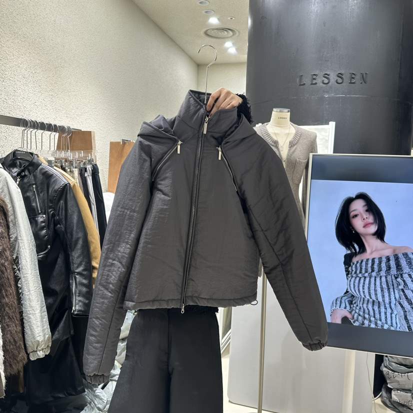 LESSEN直郵韓國代購女裝新品熱賣真品24秋冬推薦短款棉服LESSEN短款棉服