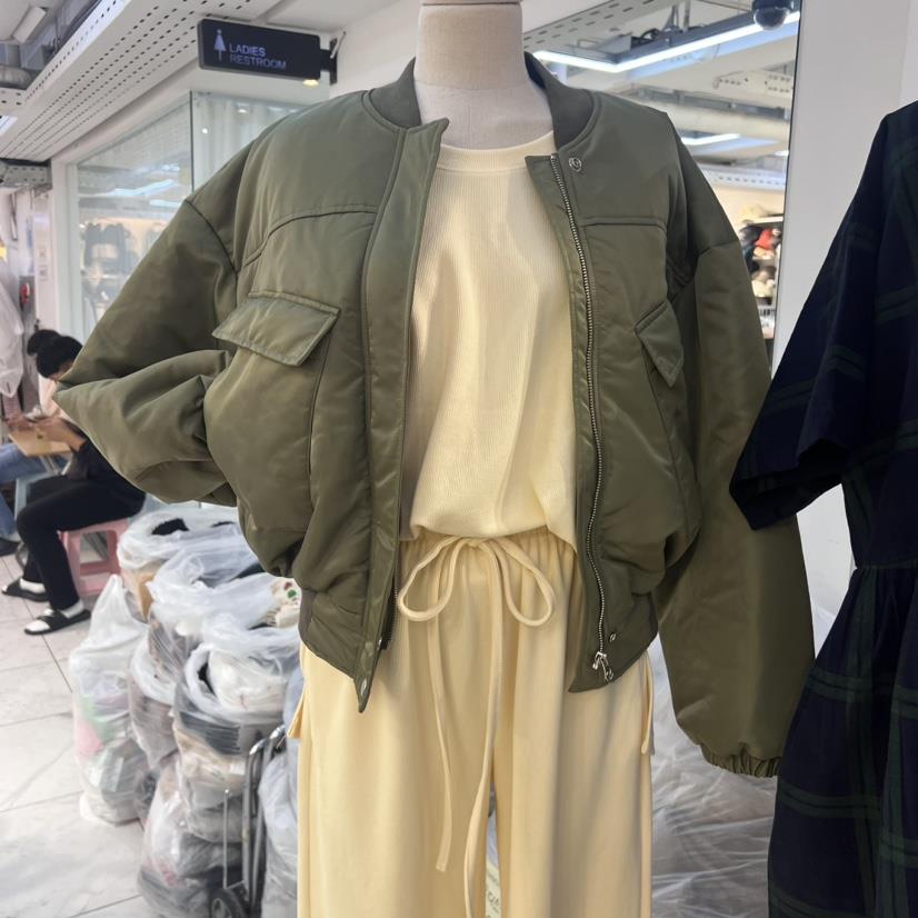 PLANTS ON GRAY韓國直郵東大門代購女裝新品時尚短款棉服PLANTS ON GRAY短款棉服