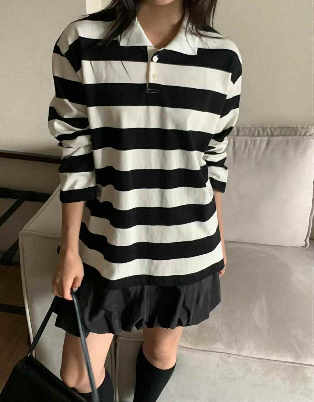 DRESSWELL韓國直郵女裝新款推薦職業24秋冬休閑熱賣長袖T恤DRESSWELL長袖T恤