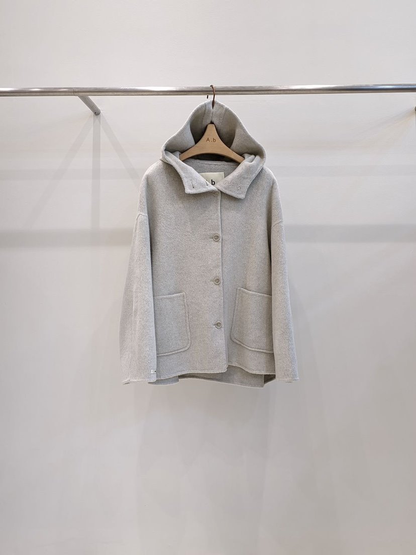 A.b/AUTUMN BEIGE_Q韓國直郵女裝新品真品休閑短款大衣連帽A.b/AUTUMN BEIGE短款大衣