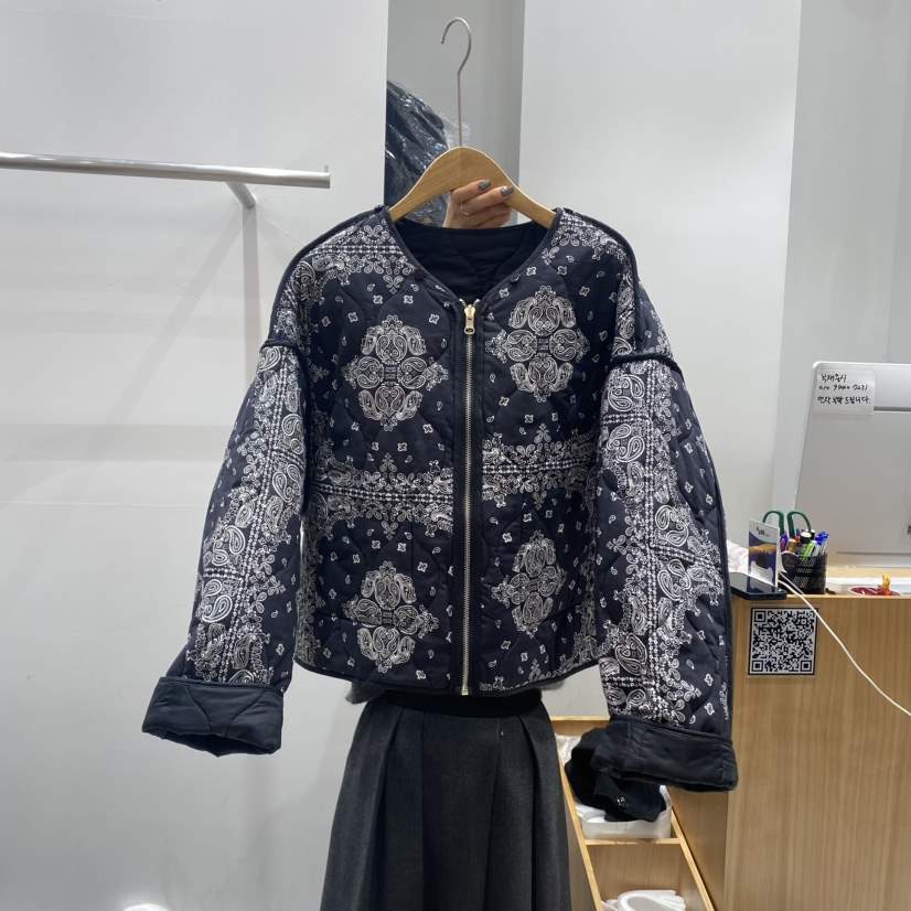 ENVY直郵韓國代購女裝新品人氣真品職業24秋冬短款棉服雙面ENVY短款棉服