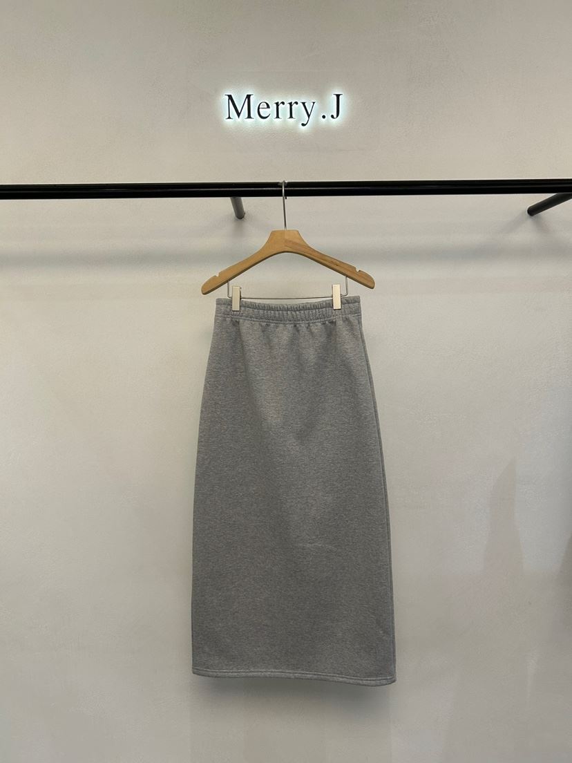 MERRY-J韓國直郵東大門實拍女裝新品時尚真品24秋冬長裙拉絲MERRY-J長裙