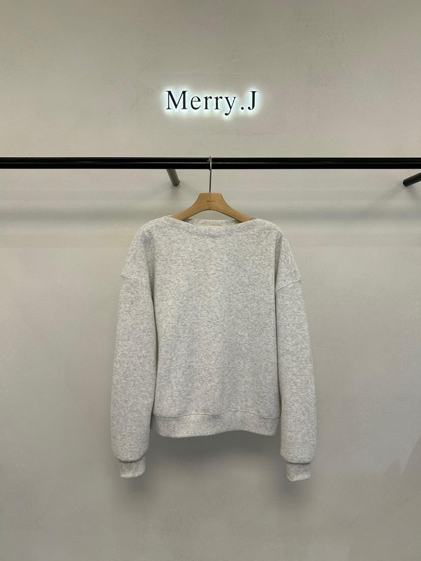 MERRY-J韓國直郵東大門實拍女裝新品24秋冬推薦衛衣加絨柔軟MERRY-J衛衣