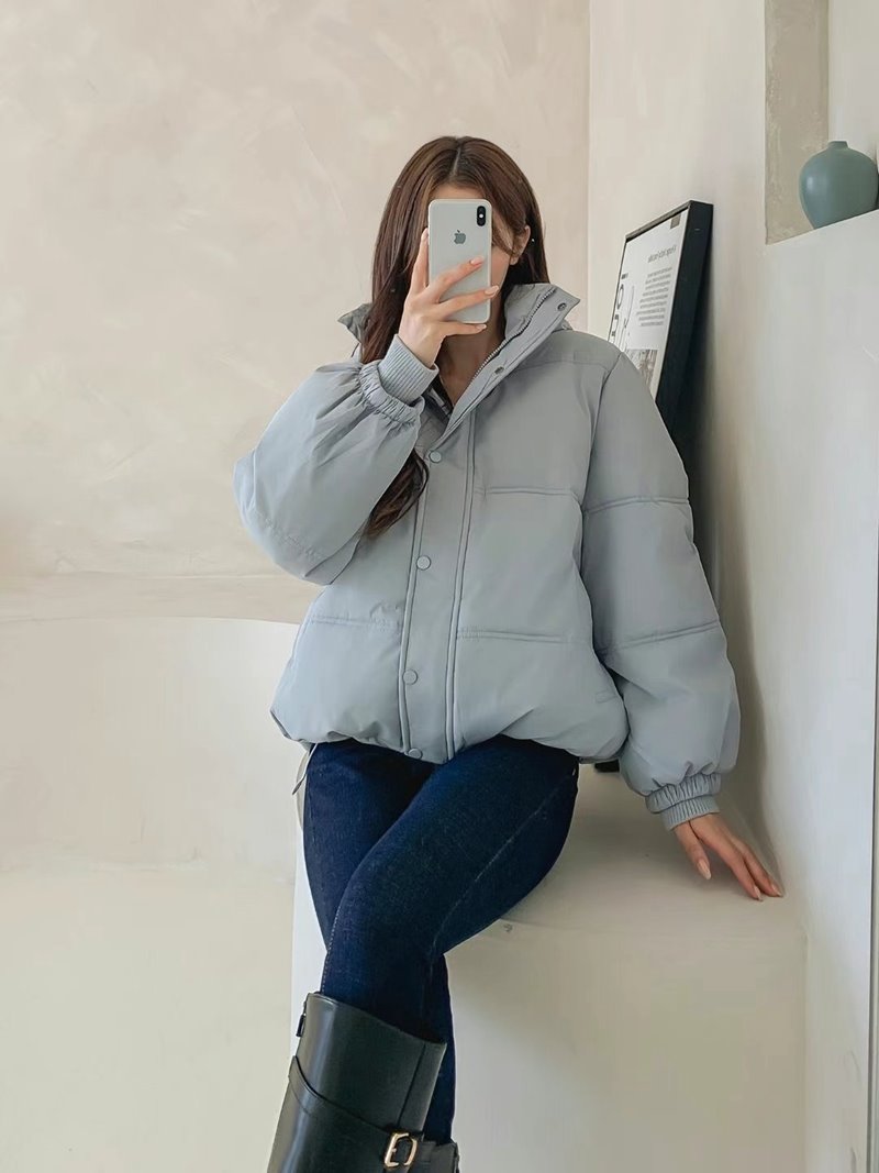 DDINGDDONG直郵韓國代購女裝新品24秋冬推薦職業短款棉服填充DDINGDDONG短款棉服