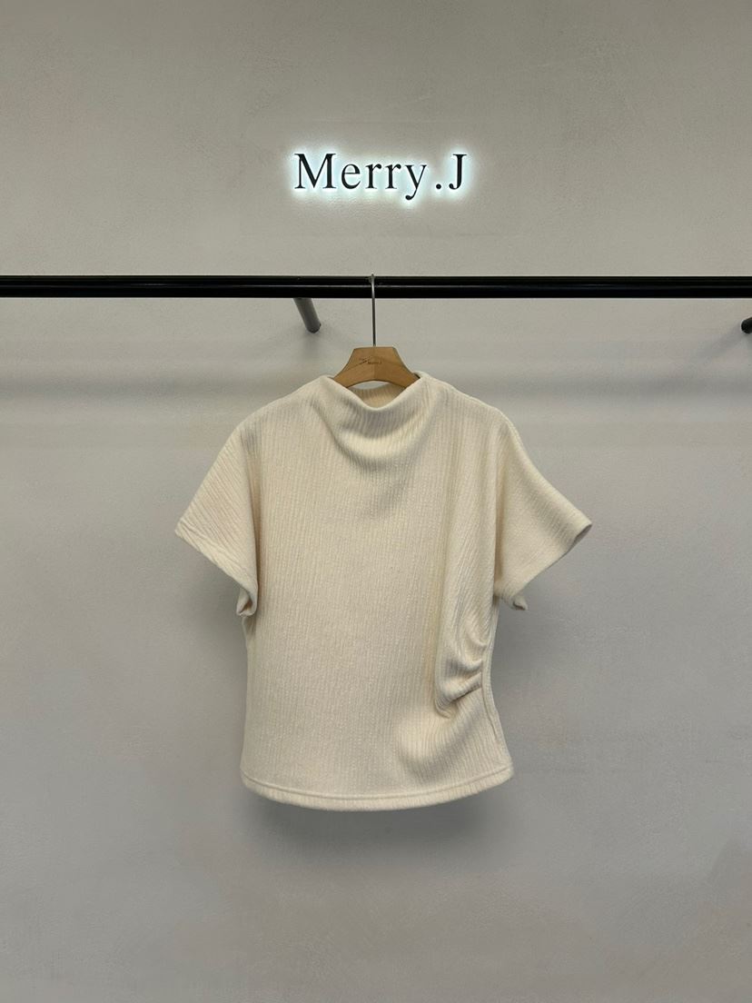 MERRY-J直郵韓國代購女裝新品熱賣休閑推薦襯衫蕾絲衫褶皺MERRY-J襯衫/蕾絲衫