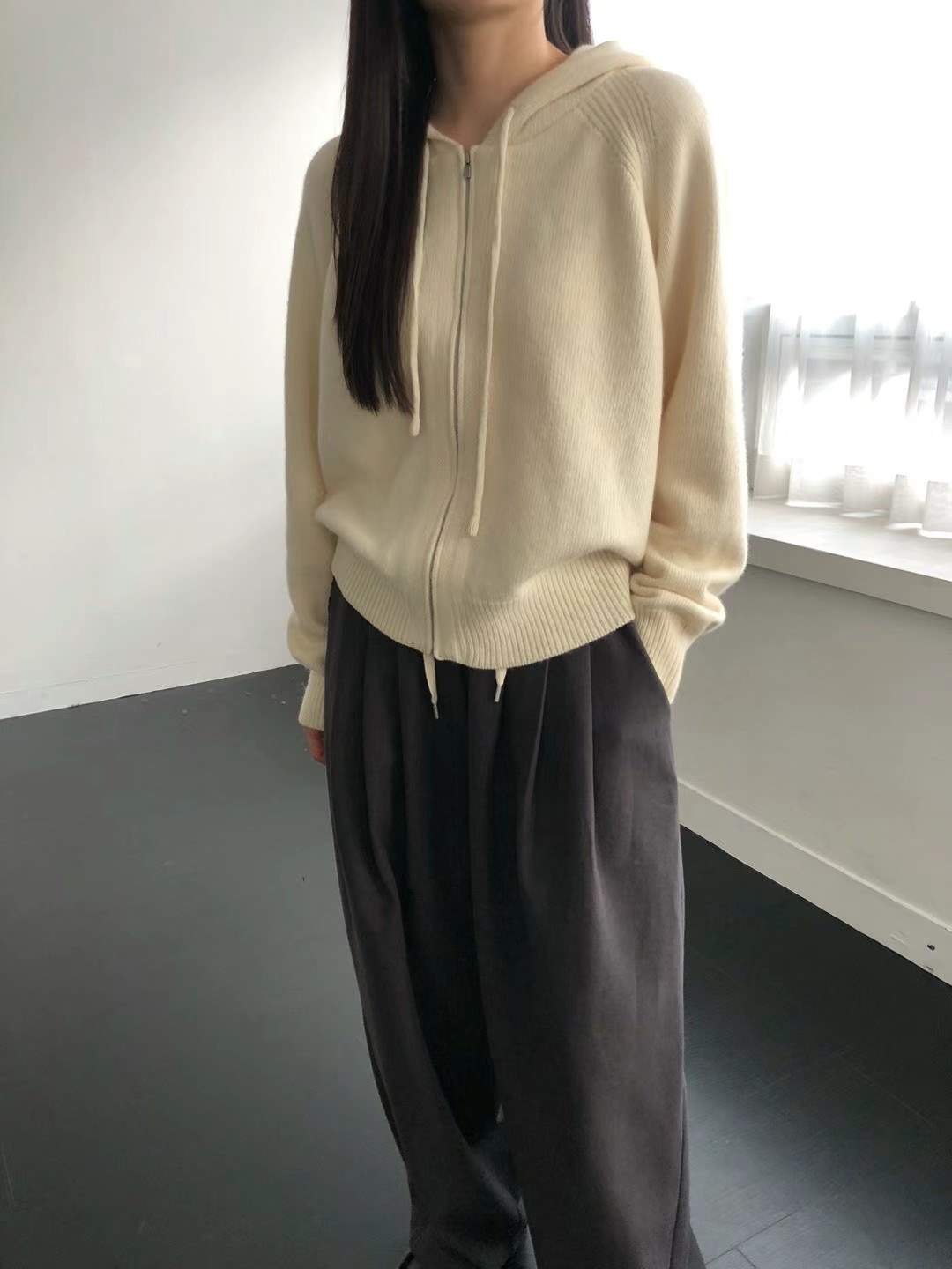 CLOSER東大門代購女裝新款休閑真品職業人氣針織衫開衫連帽CLOSER針織衫