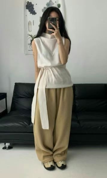 BAGUETTE-OT直郵韓國代購女裝新品24秋冬熱賣吊帶背心含脖帶BAGUETTE-OT吊帶/背心