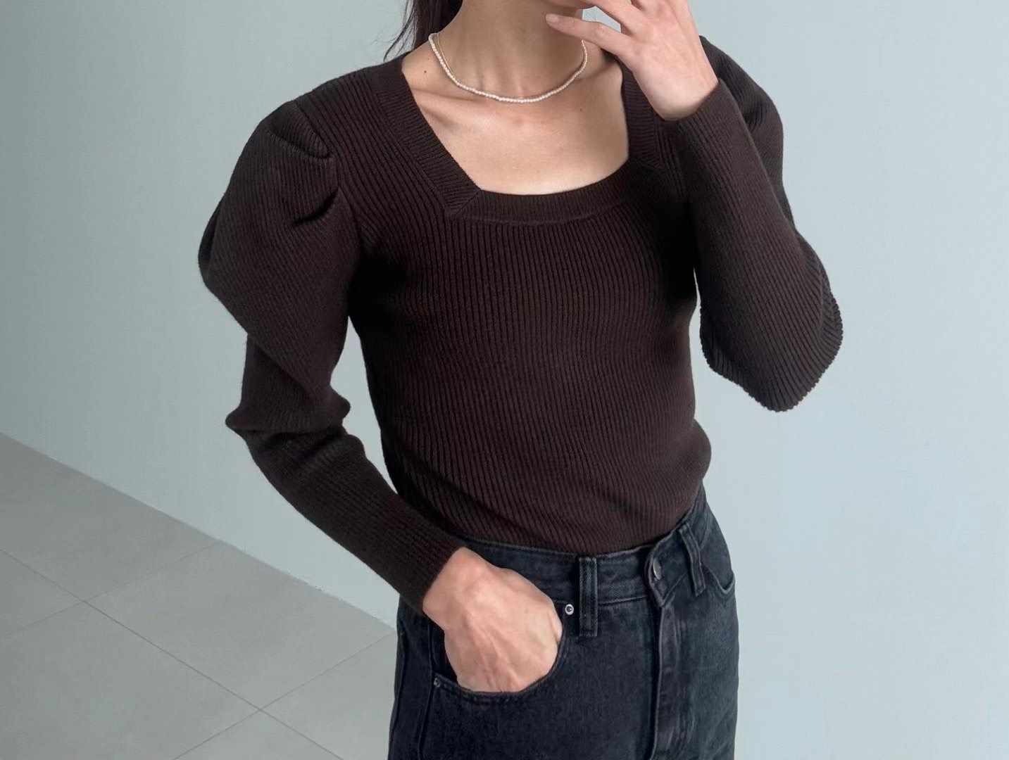 RIPPLE韓國直郵女裝新品24秋冬熱賣人氣休閑時尚職業針織衫RIPPLE針織衫