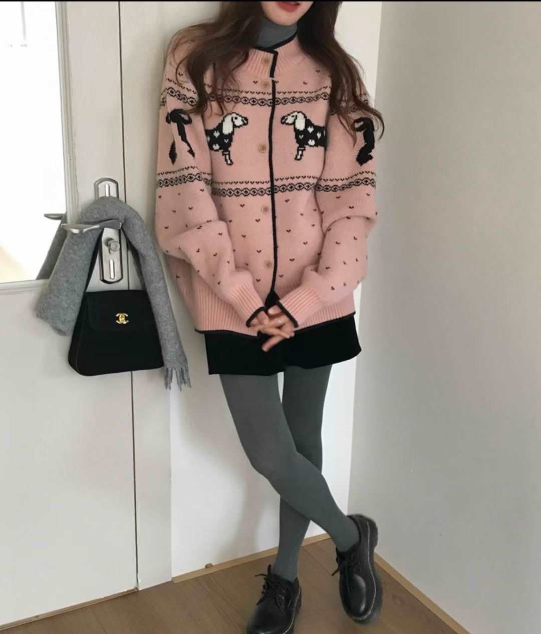 MELROSE韓國直郵東大門代購女裝新款休閑真品職業24秋冬針織衫MELROSE針織衫