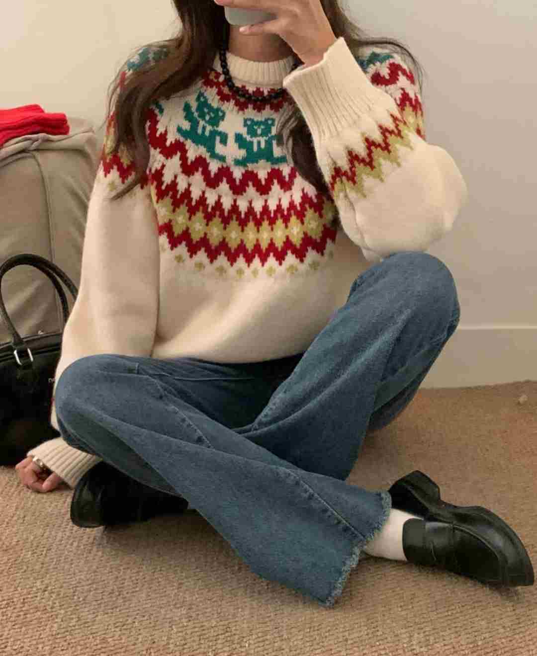 MELROSE韓國直郵東大門代購女裝新品時尚休閑推薦人氣針織衫MELROSE針織衫