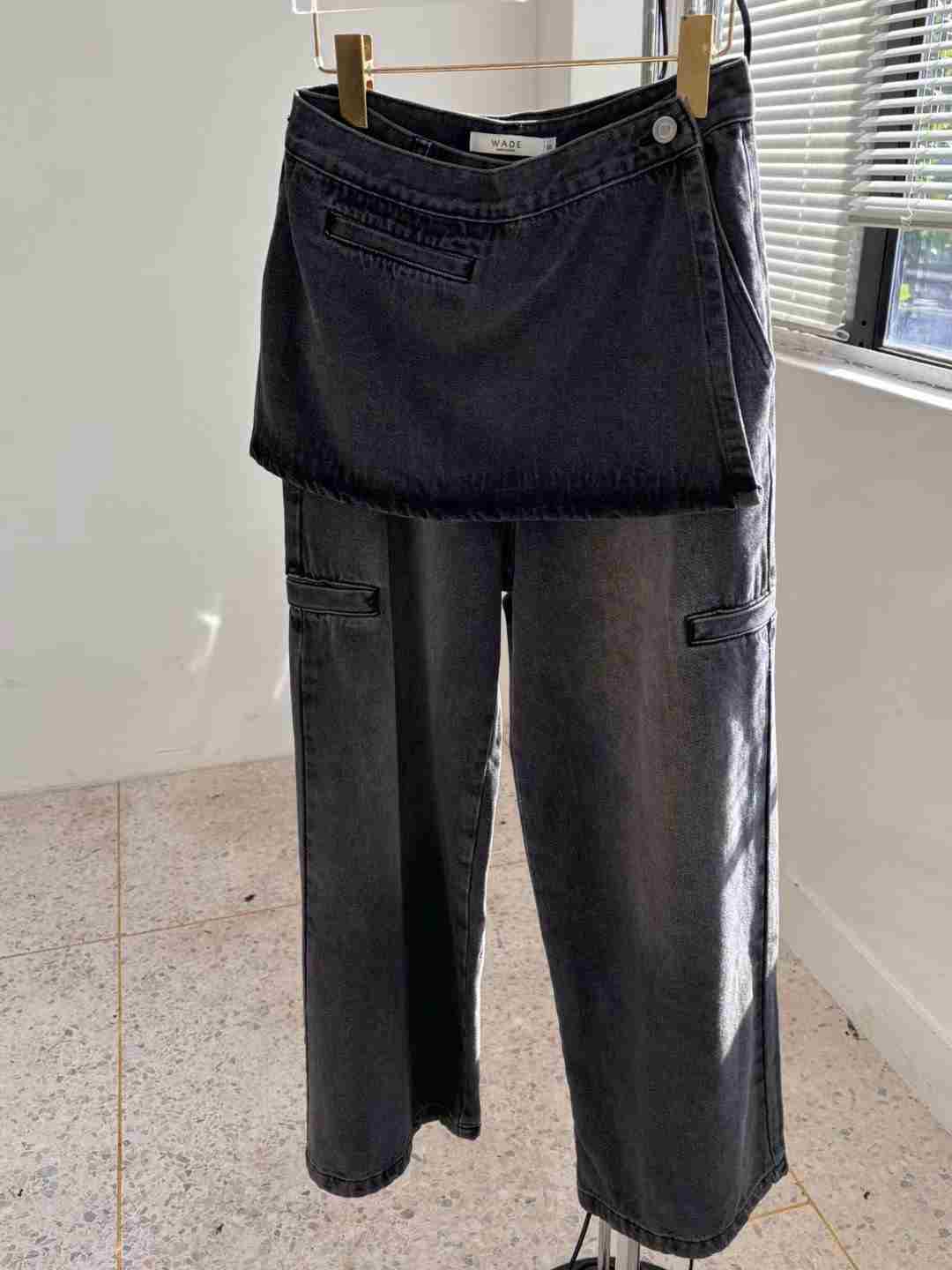 WADE韓國代購女士新品人氣熱賣24秋冬職業時尚推薦休閑裙褲WADE裙褲