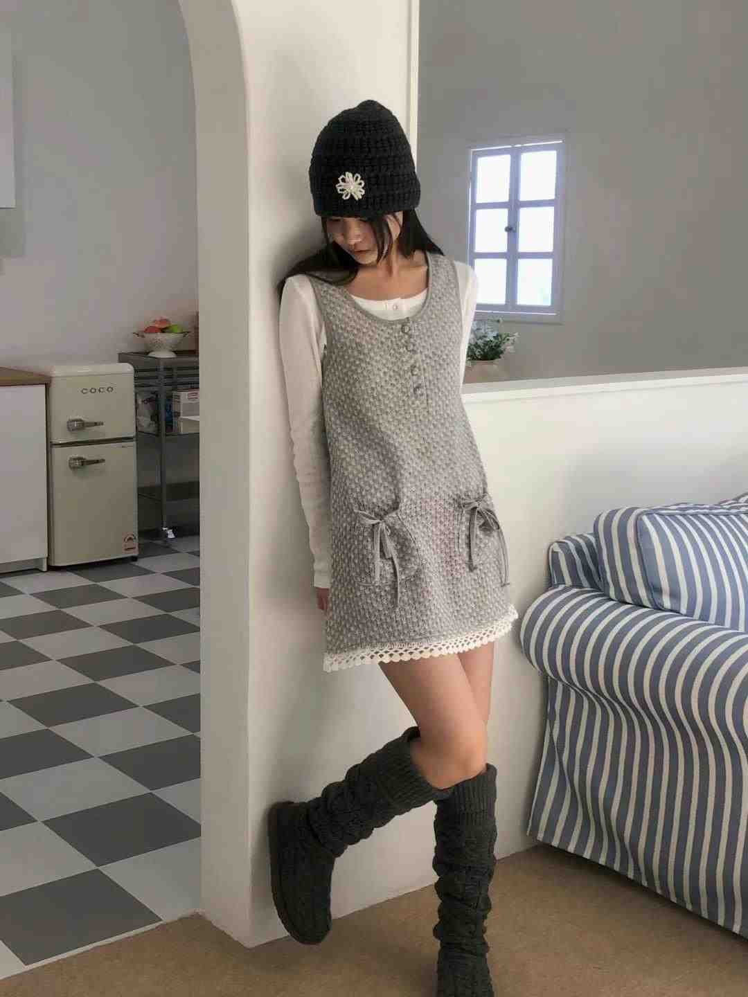 EXCUSE韓國直郵東大門代購女裝新品24秋冬熱賣推薦職業連衣裙EXCUSE連衣裙