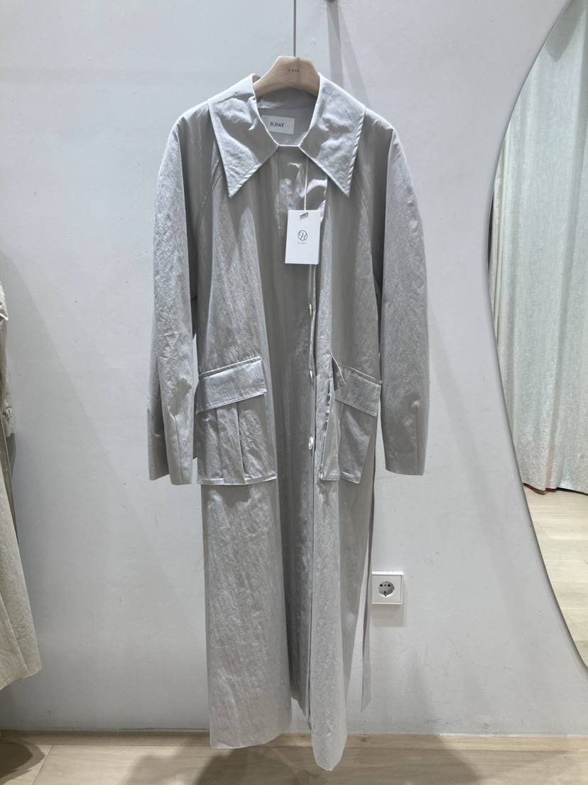 DDAY韓國直郵東大門代購女裝新品時尚休閑真品長款風衣春款DDAY長款風衣