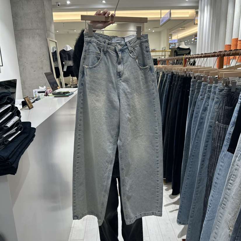 GRAYMELLOW韓國直郵東大門實拍女裝新品24秋冬職業牛仔褲春款GRAYMELLOW牛仔褲