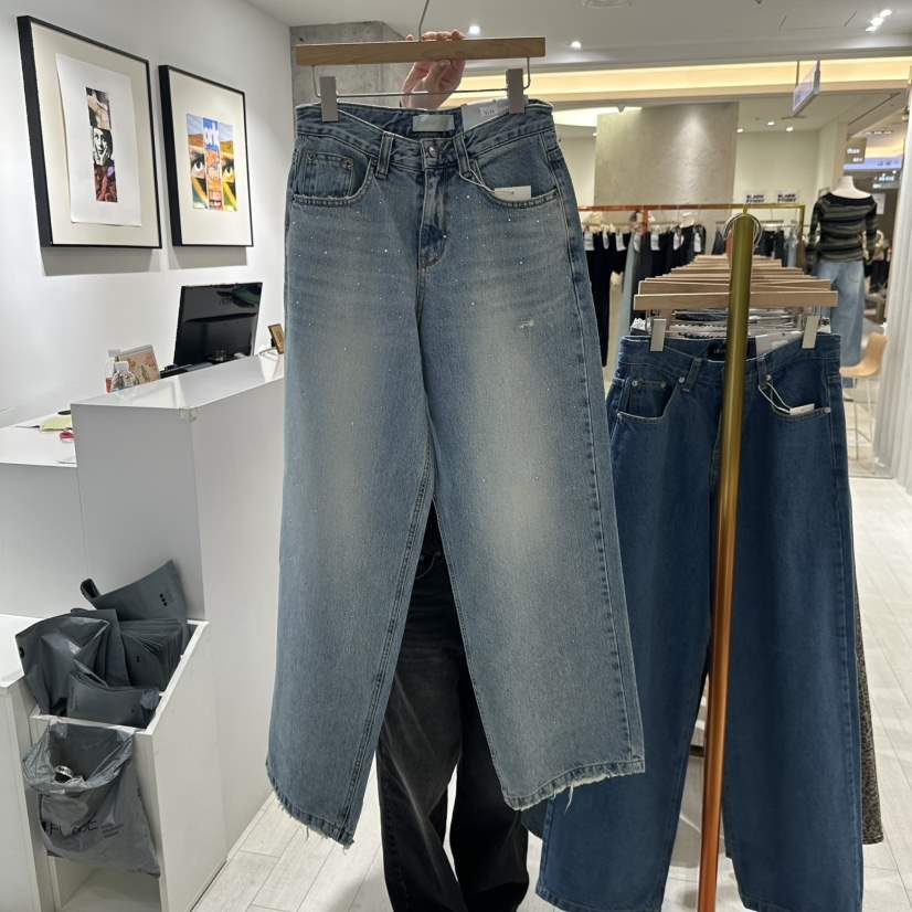 GRAYMELLOW直郵韓國代購女裝新品人氣職業休閑推薦牛仔褲春款GRAYMELLOW牛仔褲