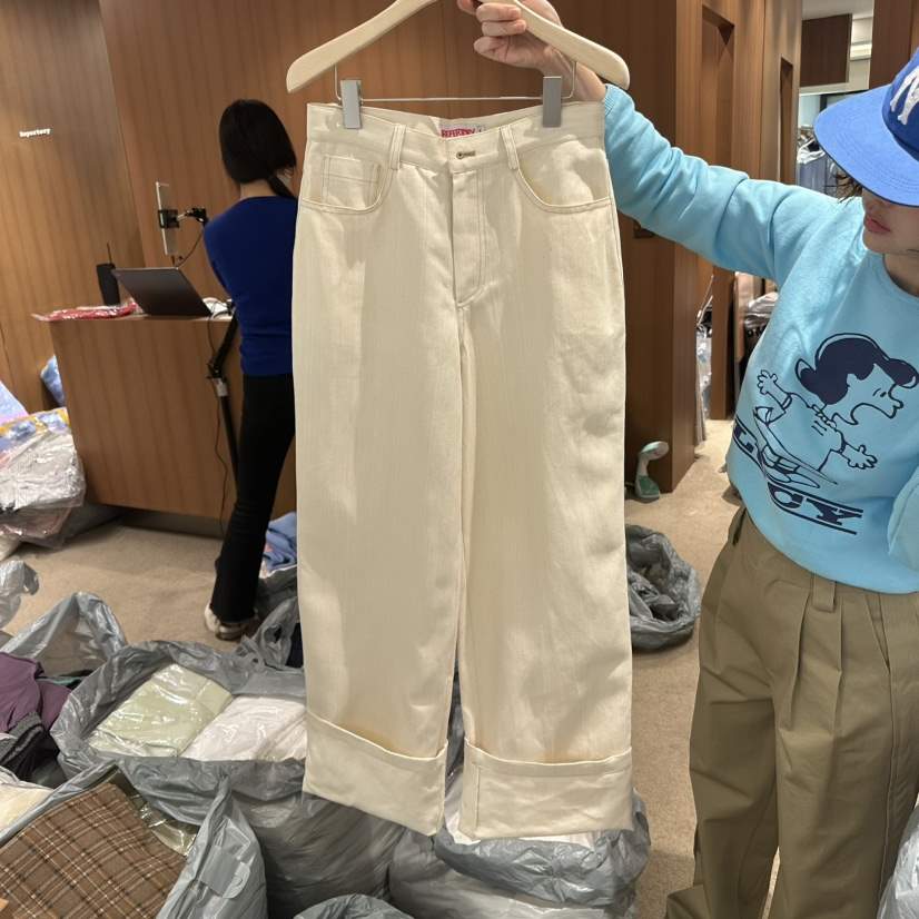 REPERTORY韓國直郵女裝新品人氣熱賣休閑25春夏推薦休閑褲亞麻REPERTORY休閑褲