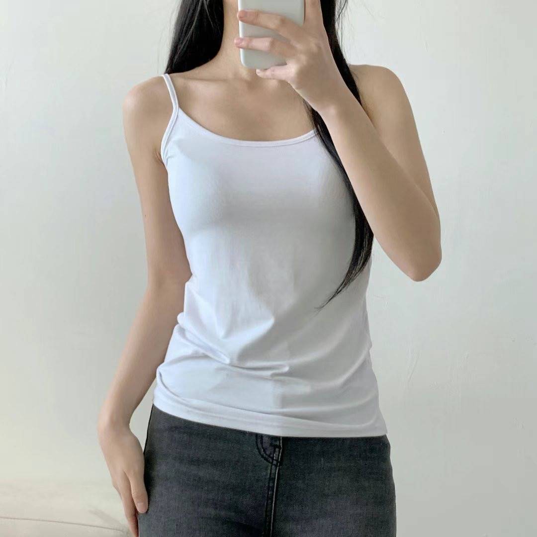 WOO SUNG韓國直郵女裝新品熱賣推薦職業真品25春夏吊帶背心柔軟WOO SUNG吊帶/背心