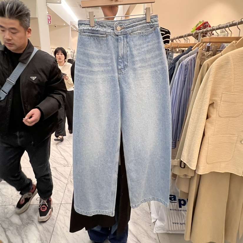 AFTERGLOW韓國直郵東大門實拍女裝新款25春夏真品牛仔褲長款AFTERGLOW牛仔褲