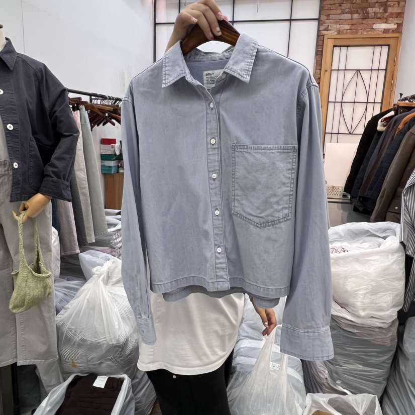DELI JENNY直郵韓國代購女裝新品熱賣推薦休閑真品襯衫蕾絲衫THERE襯衫/蕾絲衫