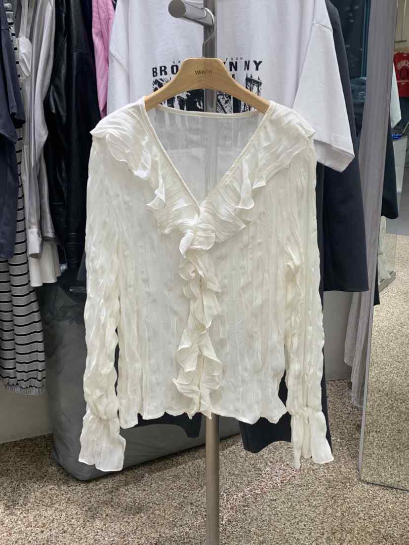 VAARA東大門實拍女裝新款熱賣時尚人氣職業休閑25春夏襯衫蕾絲衫VAARA襯衫/蕾絲衫