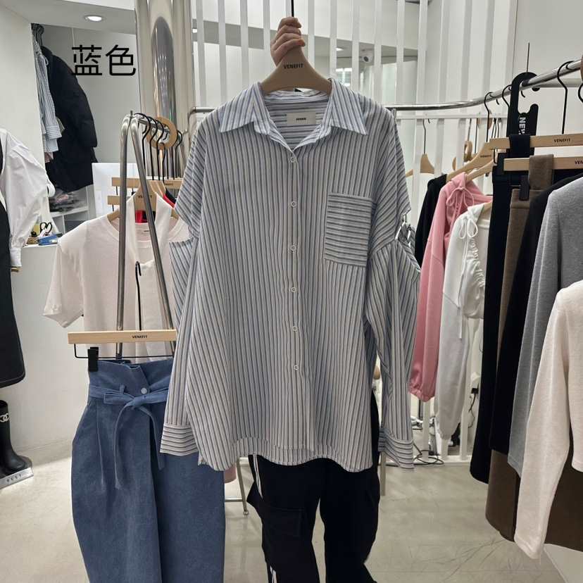 VENEFIT韓國直郵東大門實拍女裝新品時尚真品休閑襯衫蕾絲衫VENEFIT/JENNIE襯衫/蕾絲衫