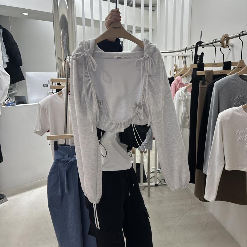 VENEFIT韓國直郵東大門實拍女裝新品職業時尚人氣25春夏衛衣兜帽VENEFIT/JENNIE衛衣